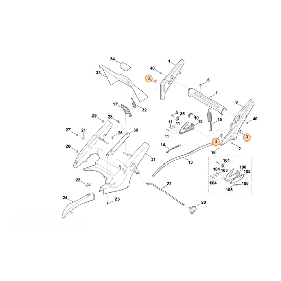 Stihl  Śruba ścinana M8x14 9039 488 1502